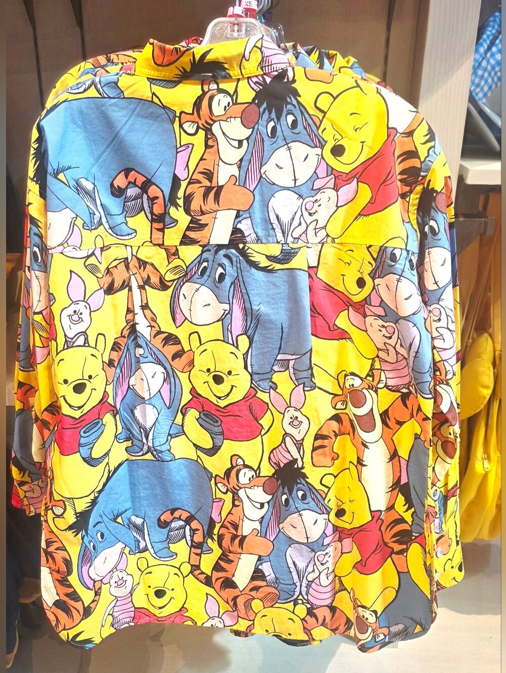 Disney Parks Winnie The Pooh  Friends All Over Print Button Up Long Sleeve
